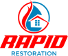 It is a logo for a company called rapid restoration.