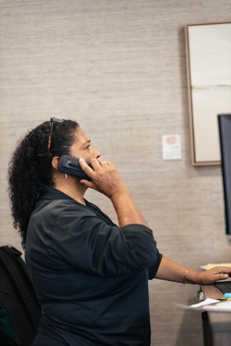 Woman Talking on the Phone | Larsen Automotive Inc