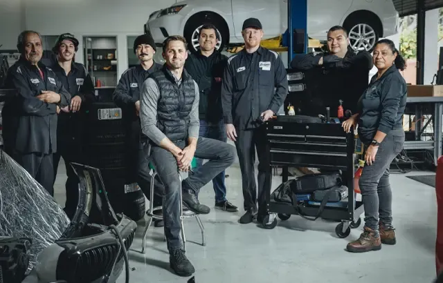 Staff inside our garage | Larsen Automotive