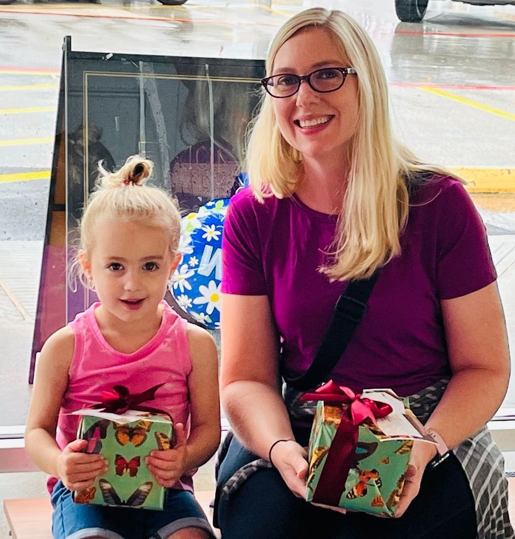 Mother and Daughter at Bakery