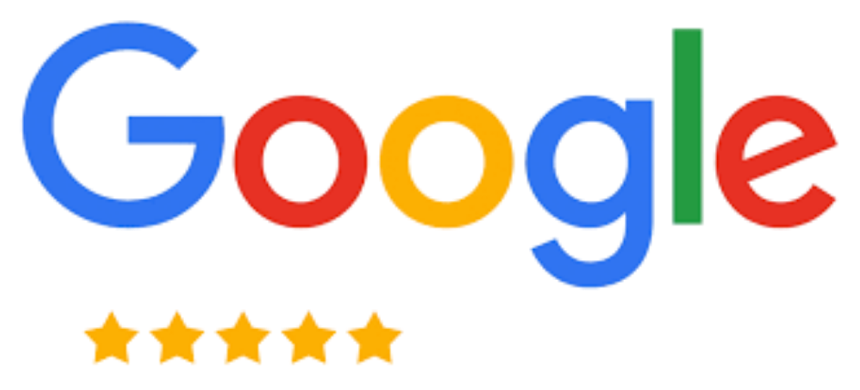 The google reviews logo has five stars on it