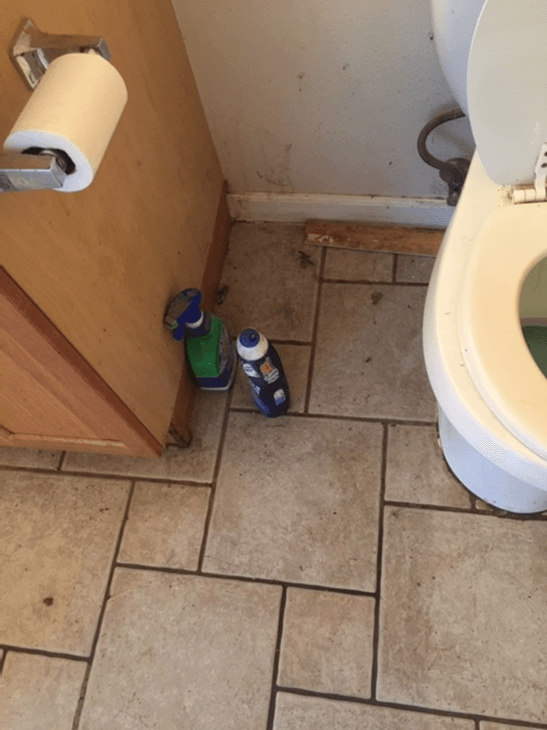 Dirty Bathroom Floor — Anchorage, AK — A Affordable Cleaning By Diane's Service