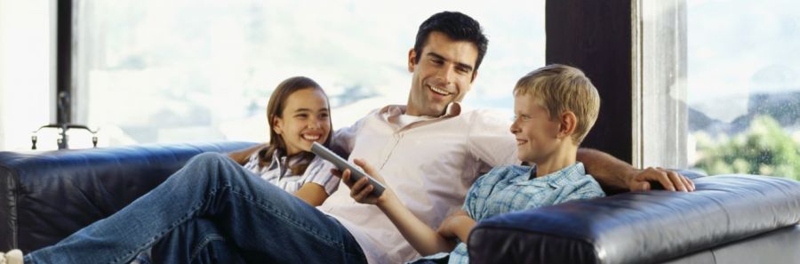 Family enjoys watching TV because of TV setup in Napier