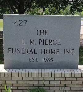 Signage at L.M. Pierce Funeral Home, Inc.