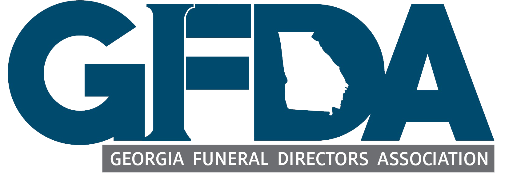 The logo for the georgia funeral directors association