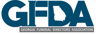 The logo for the georgia funeral directors association