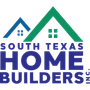 A blue and green logo for south texas home builders