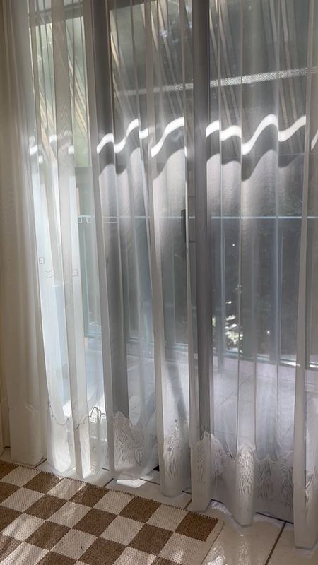 A Room With White Curtains and a Checkered Floor — Artizen Curtains in Mooloolaba, QLD
