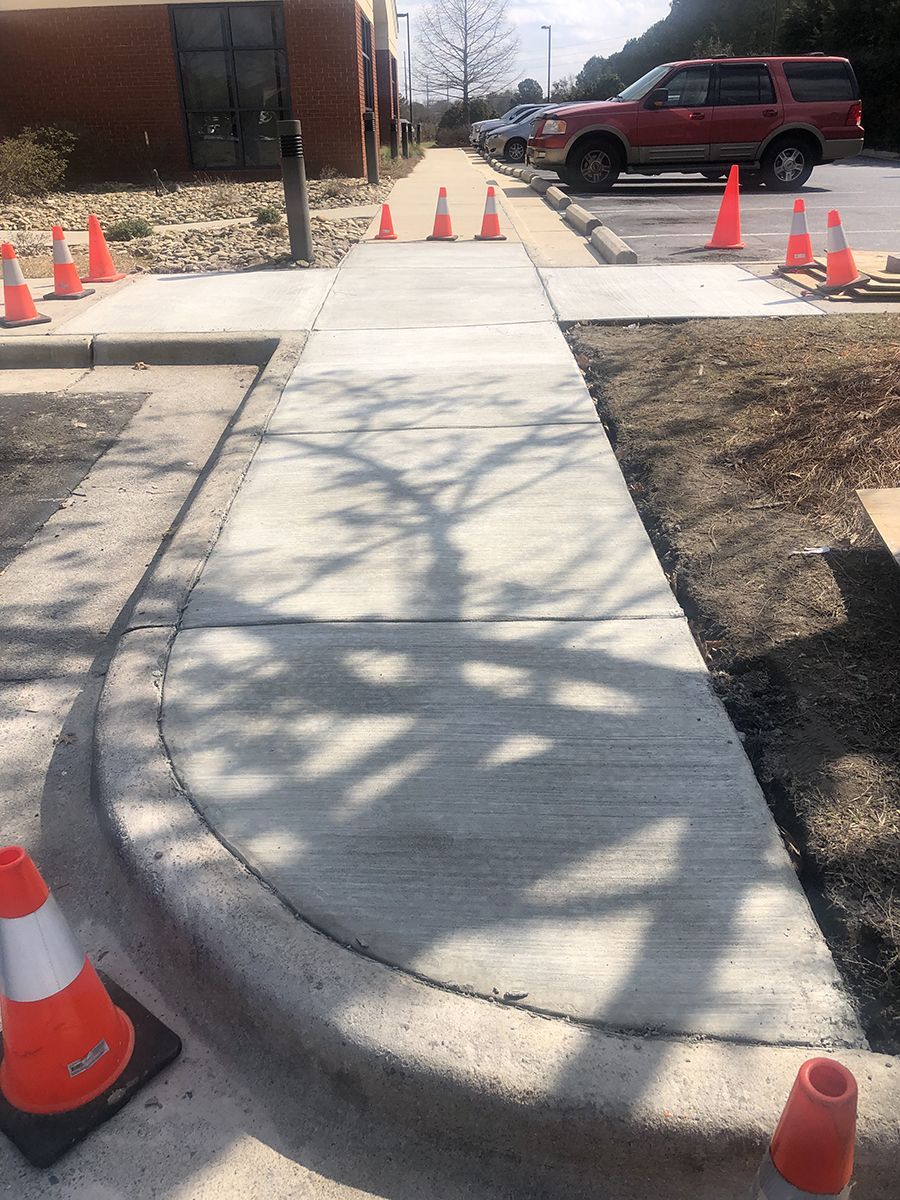 An expertly repaired sidewalk in Cary, NC