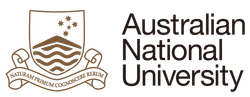 The logo for australian national university with a coat of arms