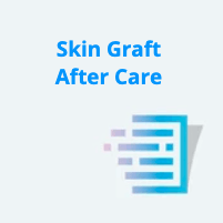 A picture of a skin graft after care icon.