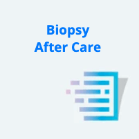 A picture of a biopsy after care icon.