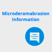 A blue circle with the words `` microdermabrasion information '' on it.