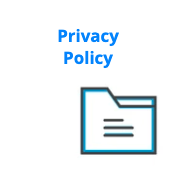 A blue folder with the words `` privacy policy '' written above it.