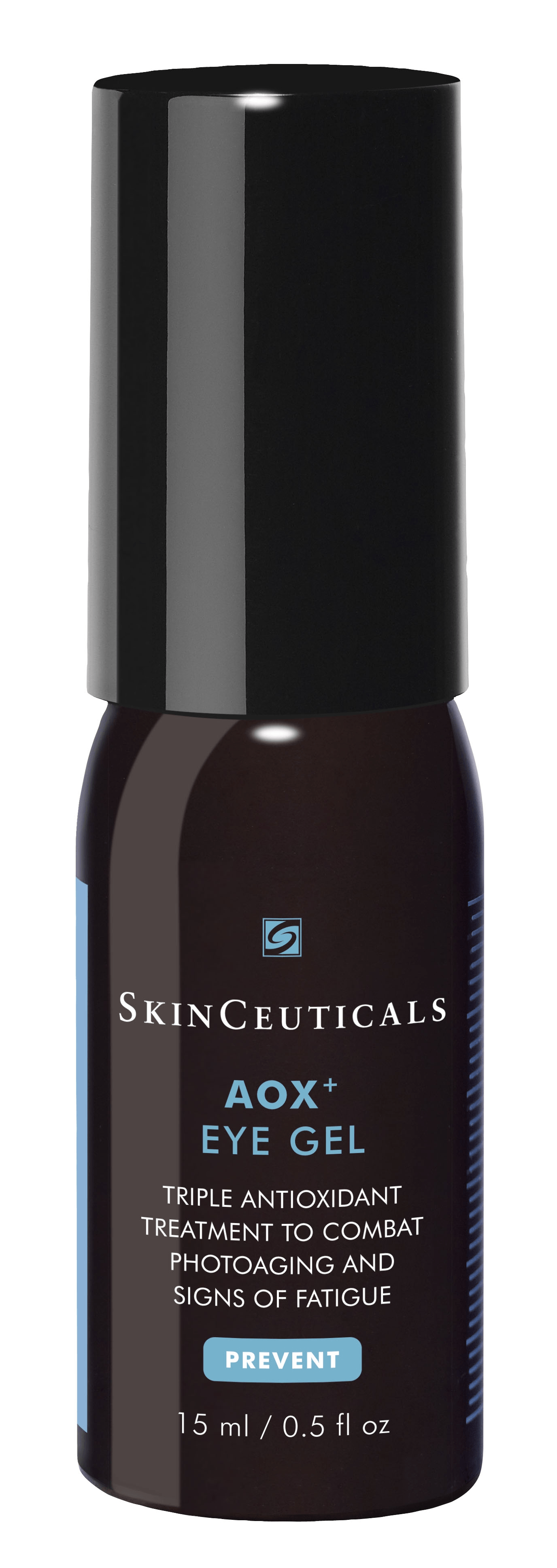 A bottle of skinceuticals rox eye gel on a white background.