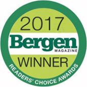 A badge that says 2017 bergen magazine winner readers choice awards