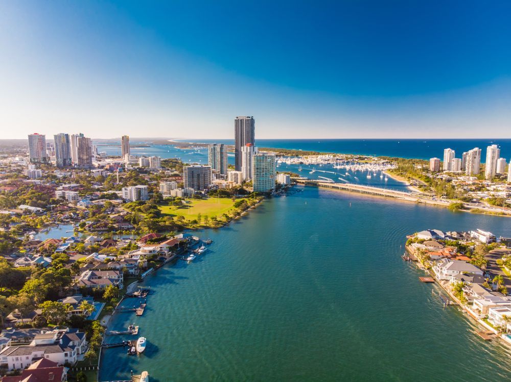 An Aerial View Of A City Next To The Ocean — MJ's Mobile Car Mechanic In Gold Coast, QLD