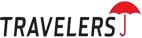 A red umbrella is above the word travelers