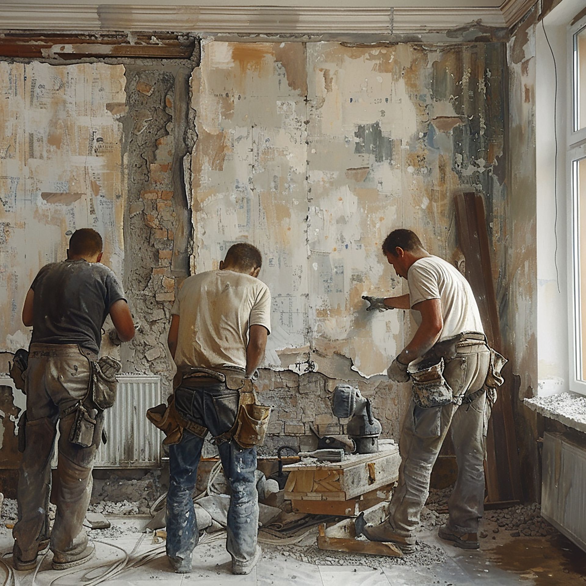 construction crew working