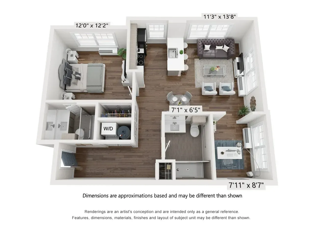 It is a 3d floor plan of a house.