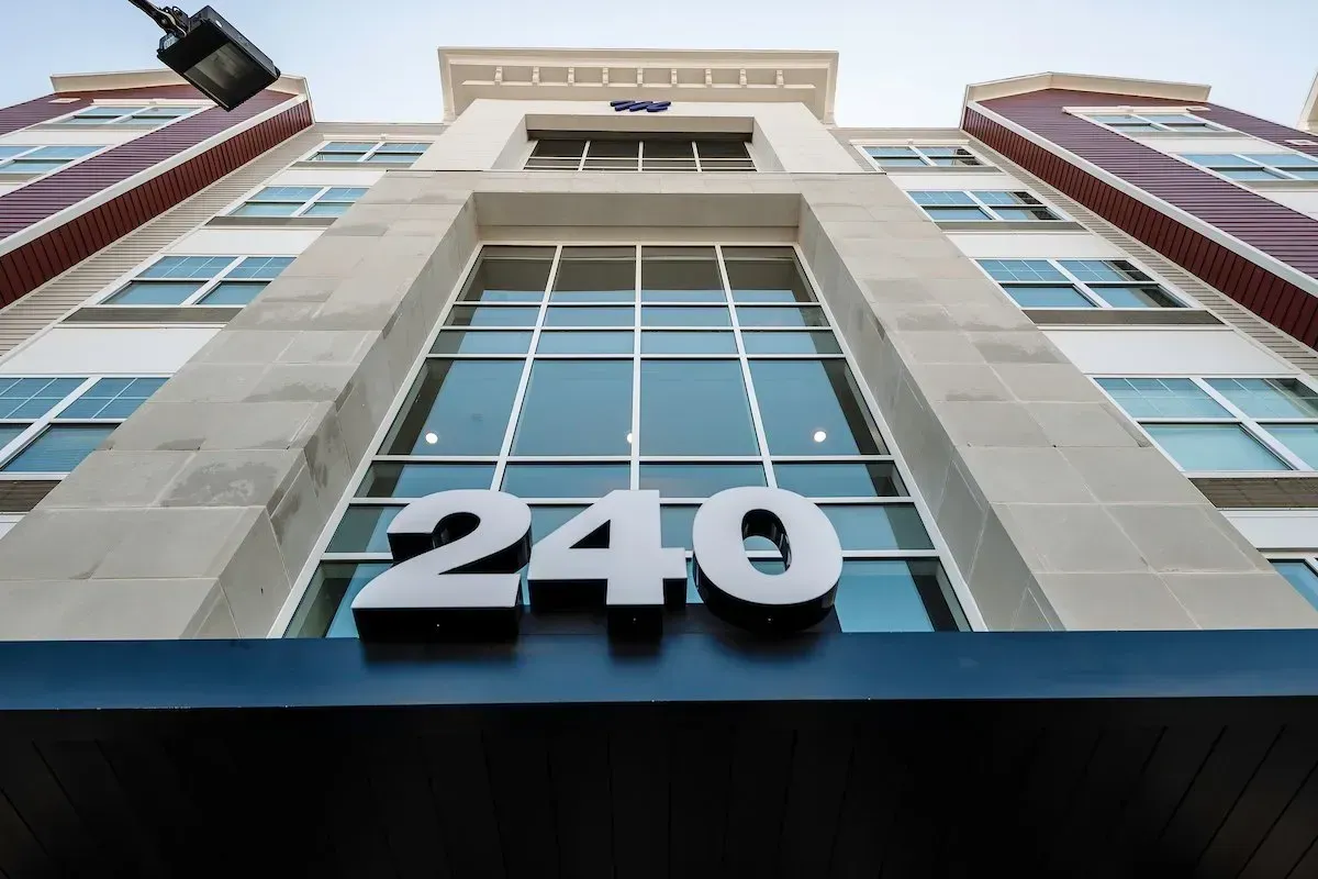 A building with the number 240 on it