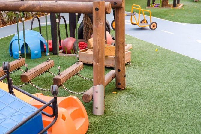 An image of Playground Turf Installation in Santa Fe NM