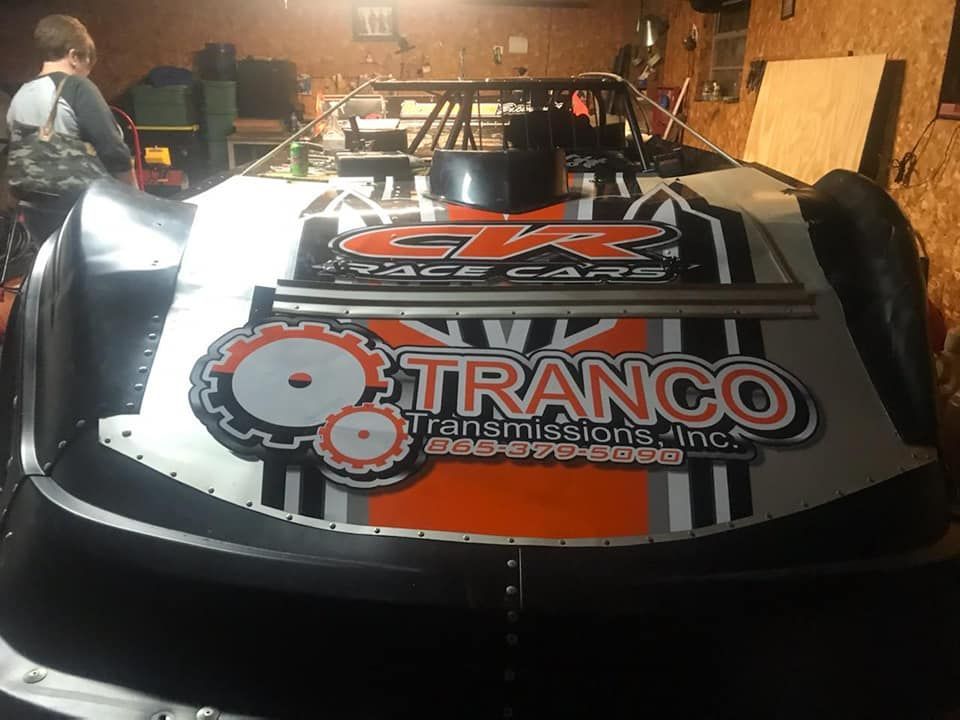A race car with the word tranco on it