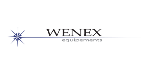 A logo for a company called wenex equipments