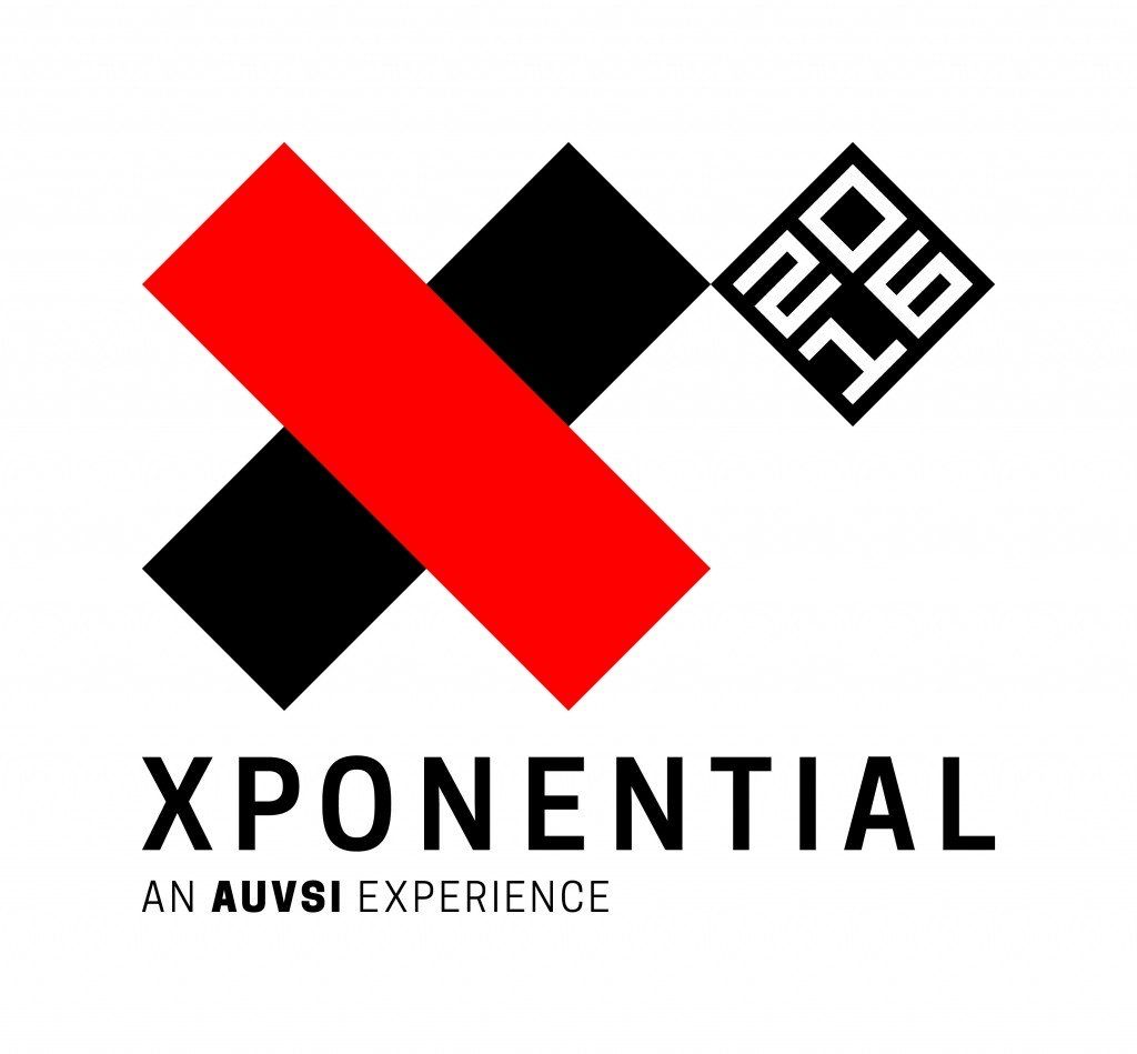 A logo for xponential an auvsi experience