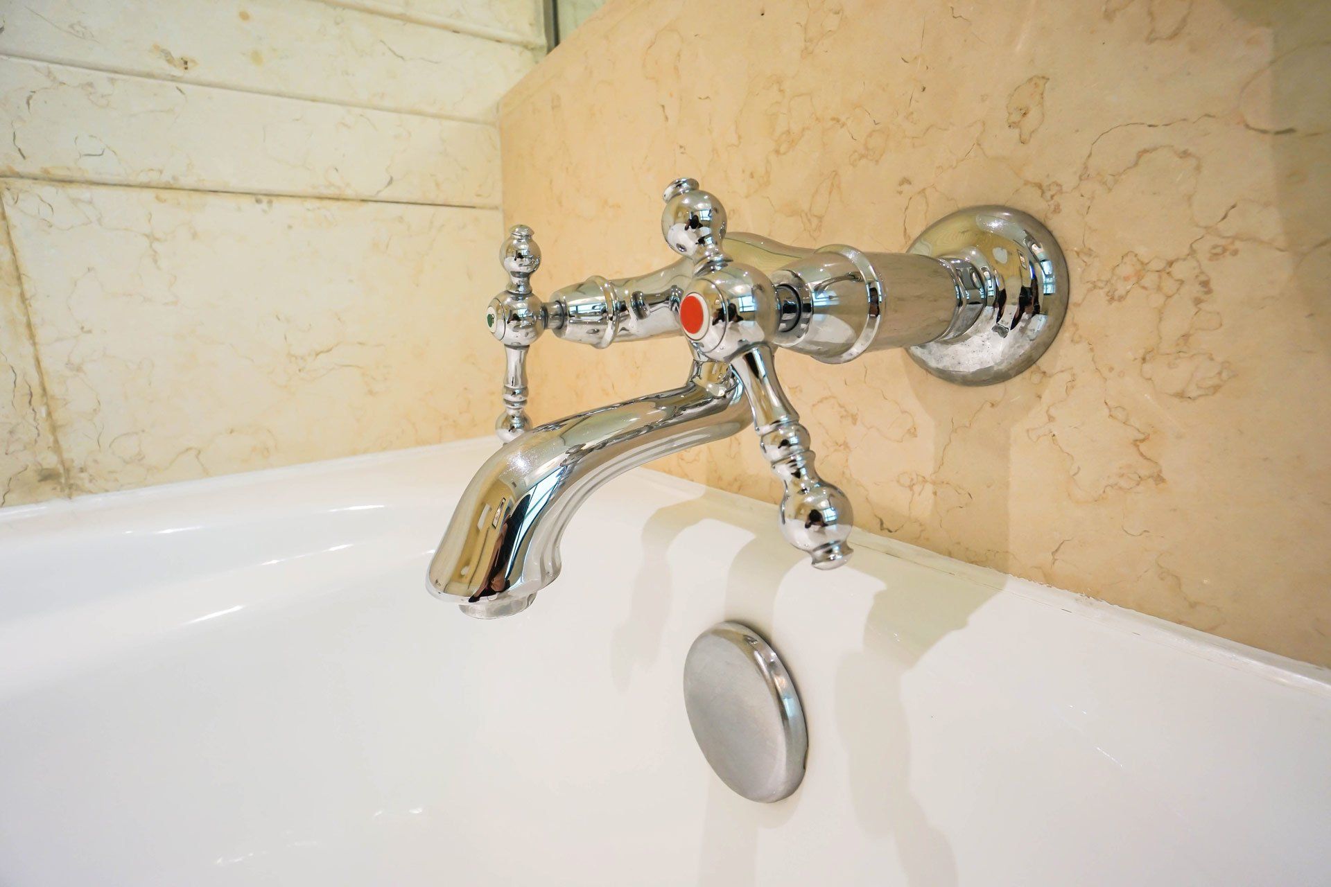 installed bathroom faucet