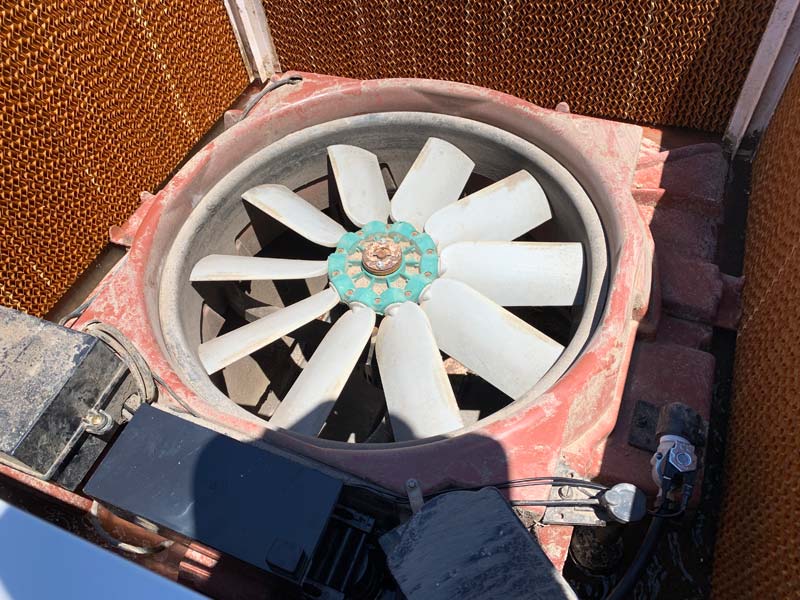 top view of a cooling system