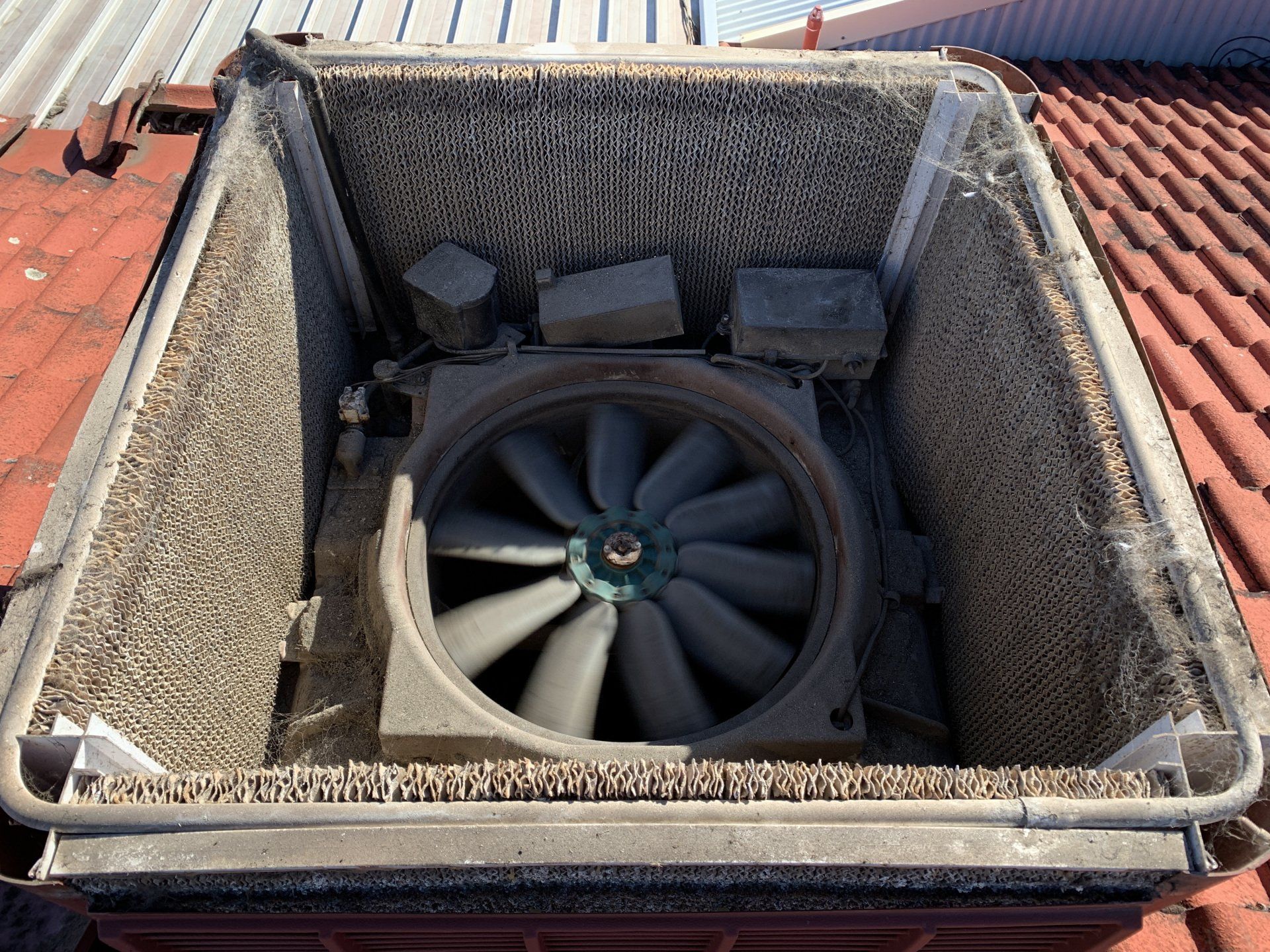 top view of a cooling system