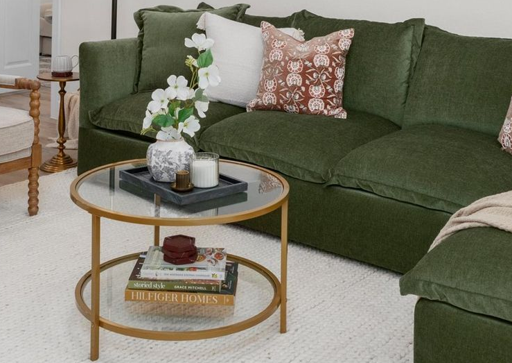 Cozy living room detail in cottage-style home Baytown TX