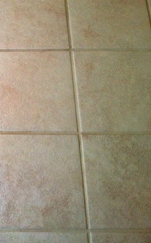 grout and tile after