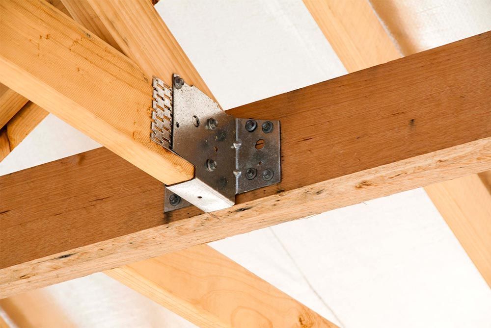 A Wooden Beam with A Metal Bracket | Melbourne, VIC | Prefab Technology Pty Ltd