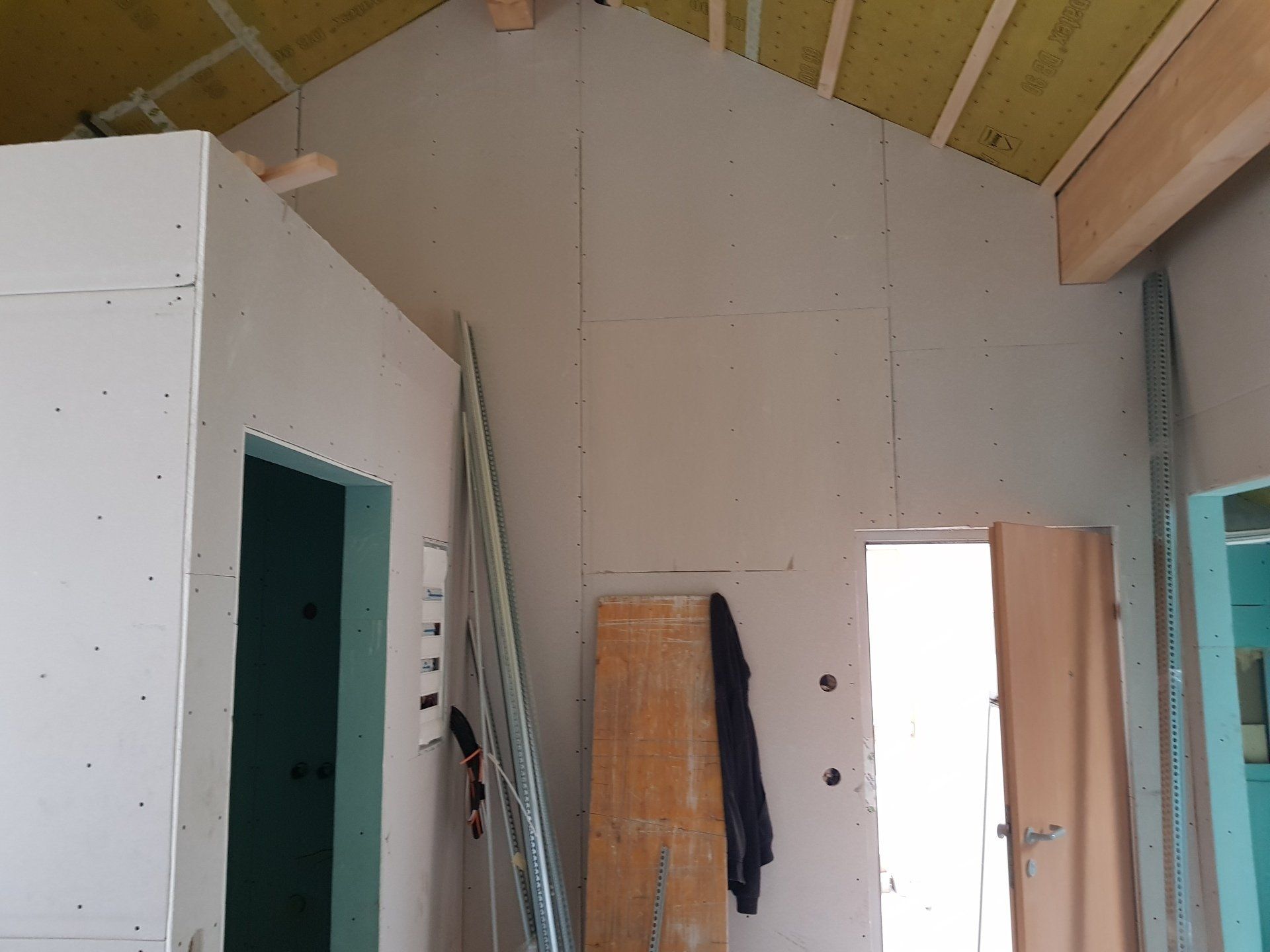 Trockenbauweise innerhalb eines Hauses