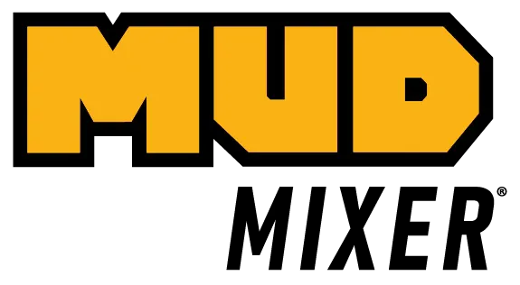 The logo for mud mixer is yellow and black on a white background.