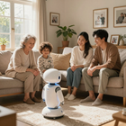 A family welcoming myBuddy into their home