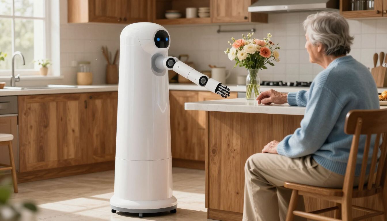 myBuddy v2 in kitchen helping retrieve an object