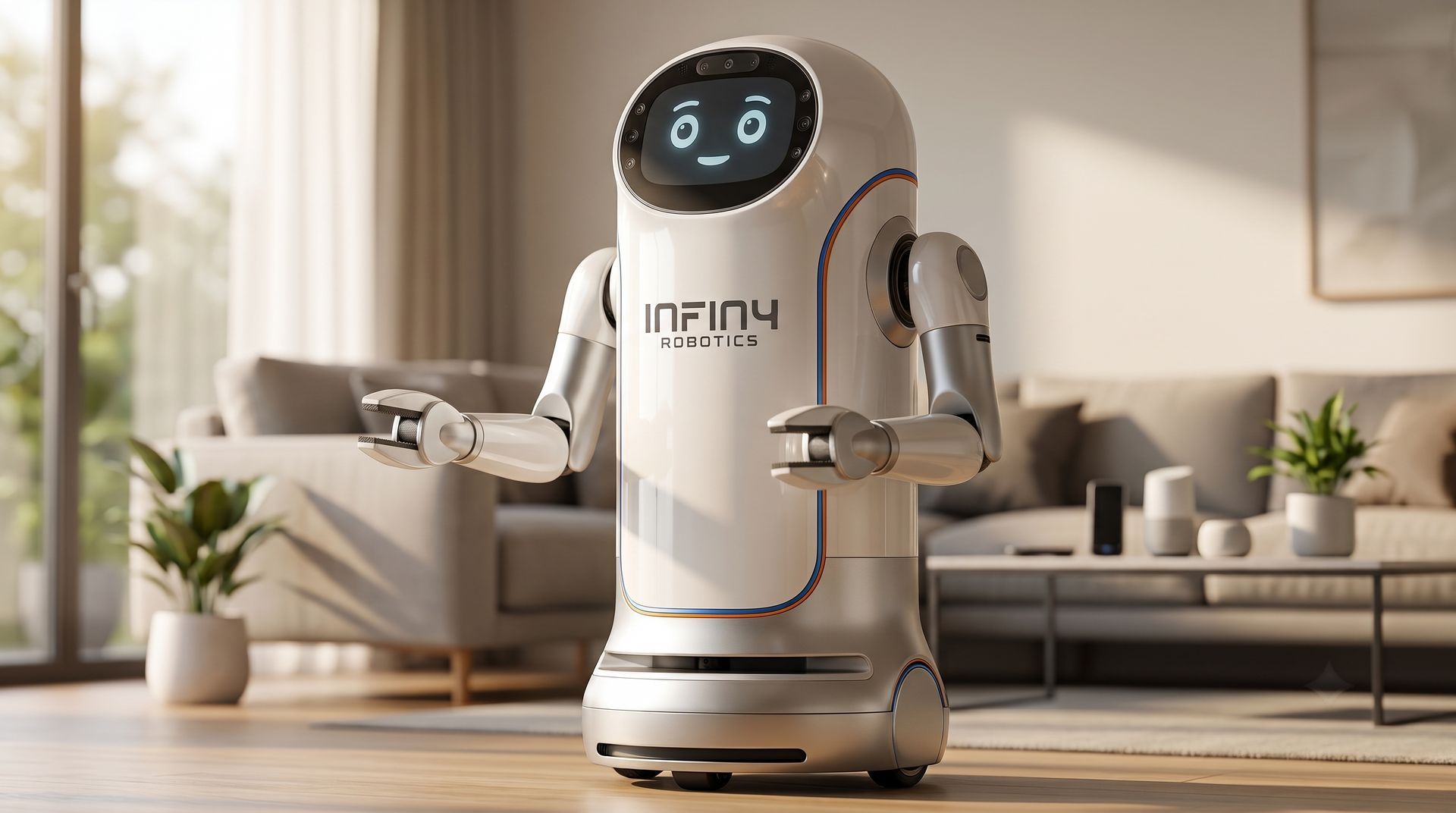 myBuddy v2 cylindrical care robot with arms