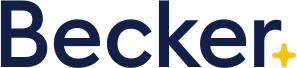 The word becker is written in blue letters on a white background.