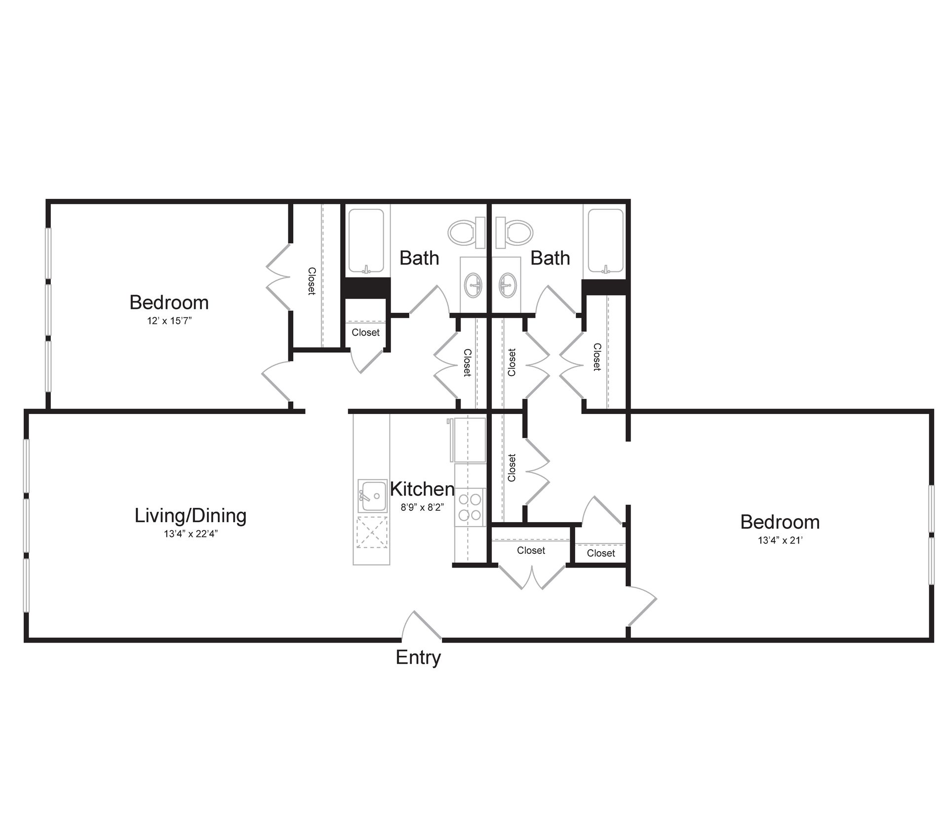a black and white floor plan of a house .