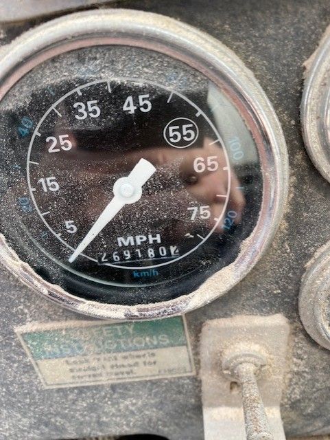 A close up of a speedometer on a vehicle showing a speed of 35 mph.