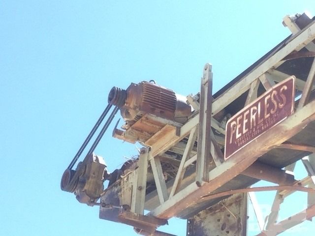 A machine with a sign that says fearless on it