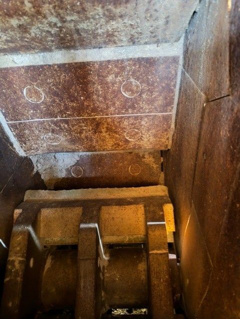 A close up of a staircase in a building.