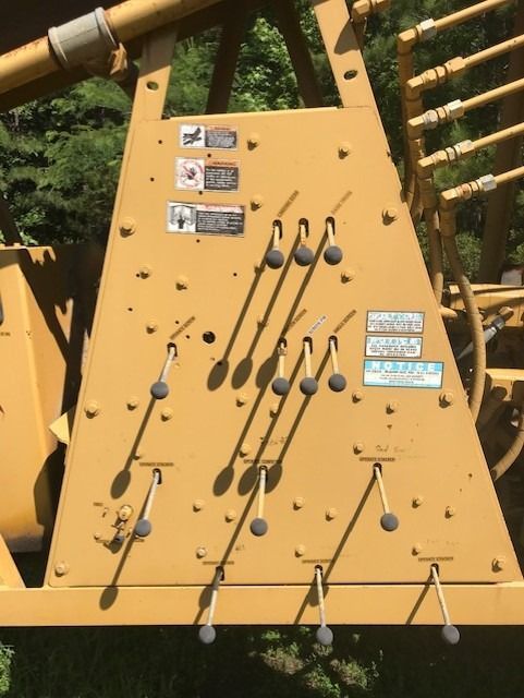 A close up of a piece of equipment with a sticker that says ' safety ' on it