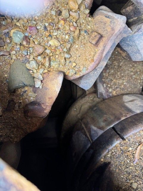 A close up of a pile of rocks and dirt.