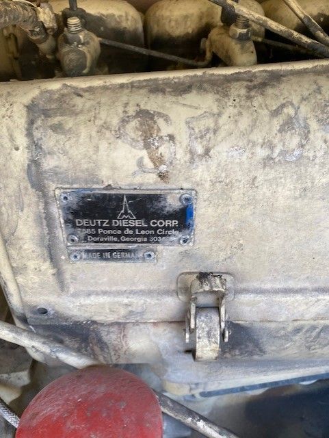 A close up of a deutz diesel corporation engine