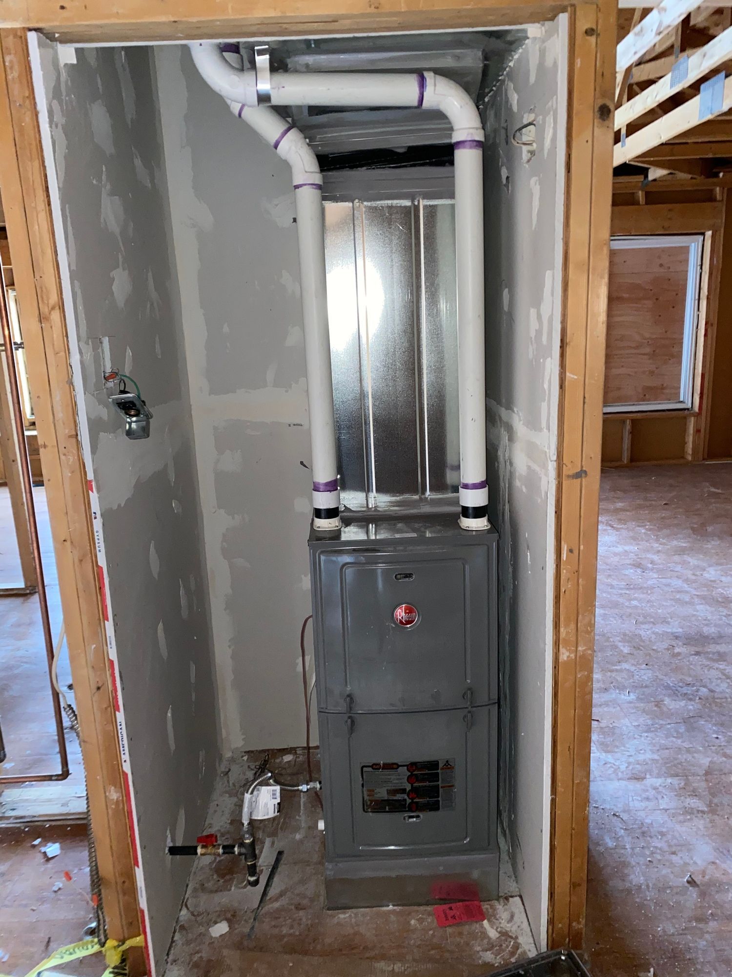 Heater installation setup