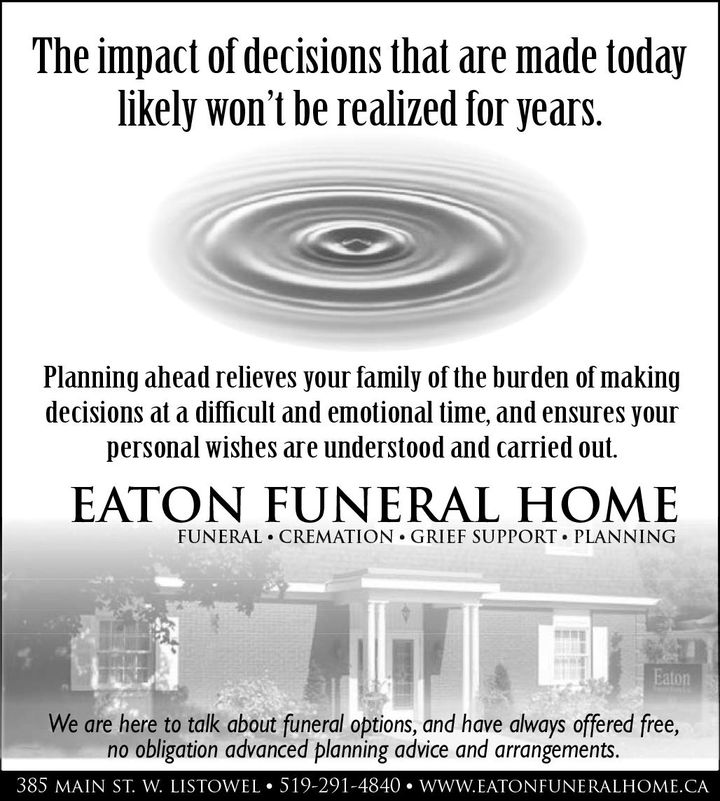 Eaton Funeral Home Listowel, ON